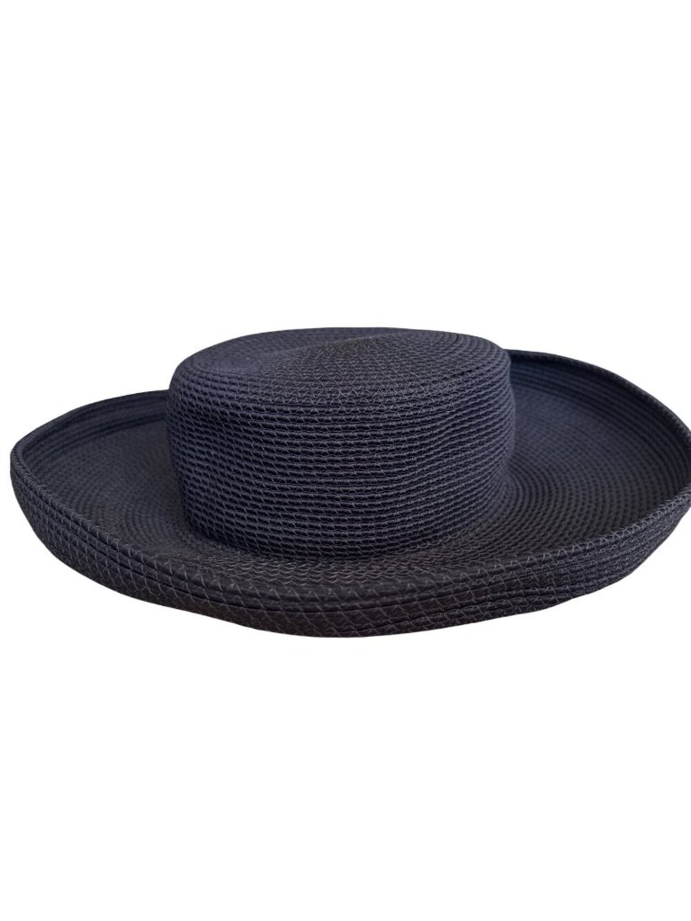 David Hats Navy Blue Straw Boater Hat Lightweight Summer Style